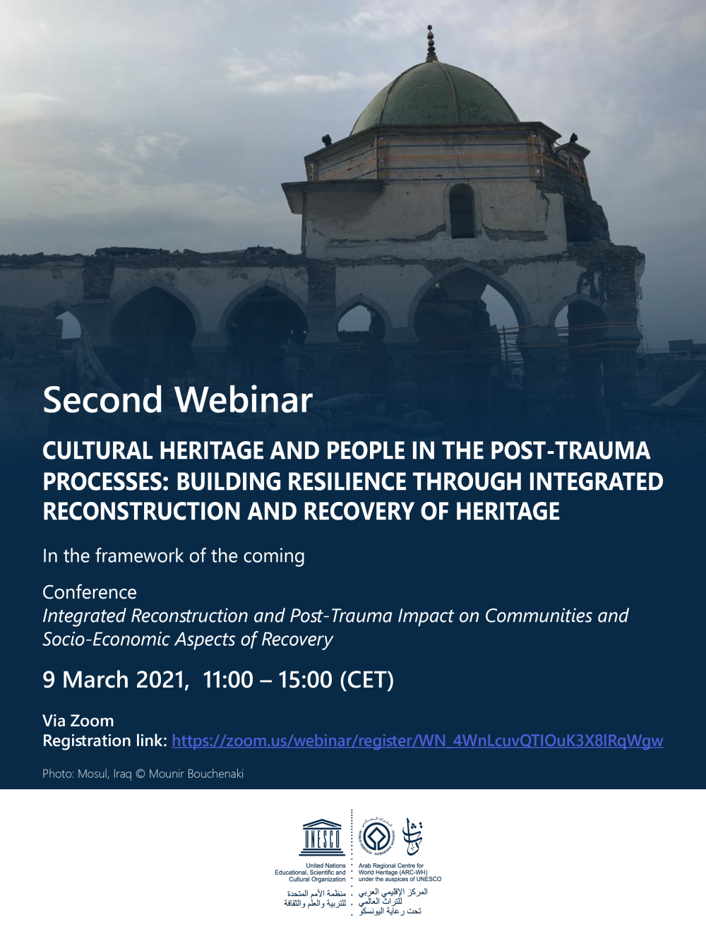 Webinar: Cultural Heritage and People in the Post-Trauma Process: Building Resilience through Integrated Reconstruction and Recovery of Heritage