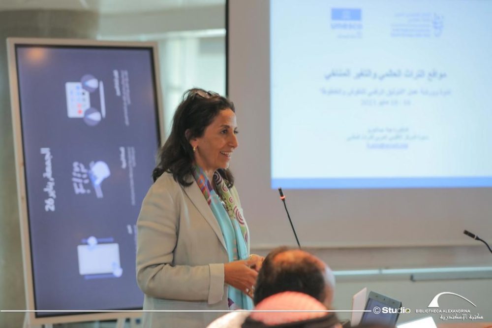 Within the training workshop “Digital Documentation of Inscriptions: The Arabic Letter from Inscription to Digitization” at the Bibliotheca Alexandrina ARC-WH sheds light on ways to protect Arab rock art sites from the effects of climate change