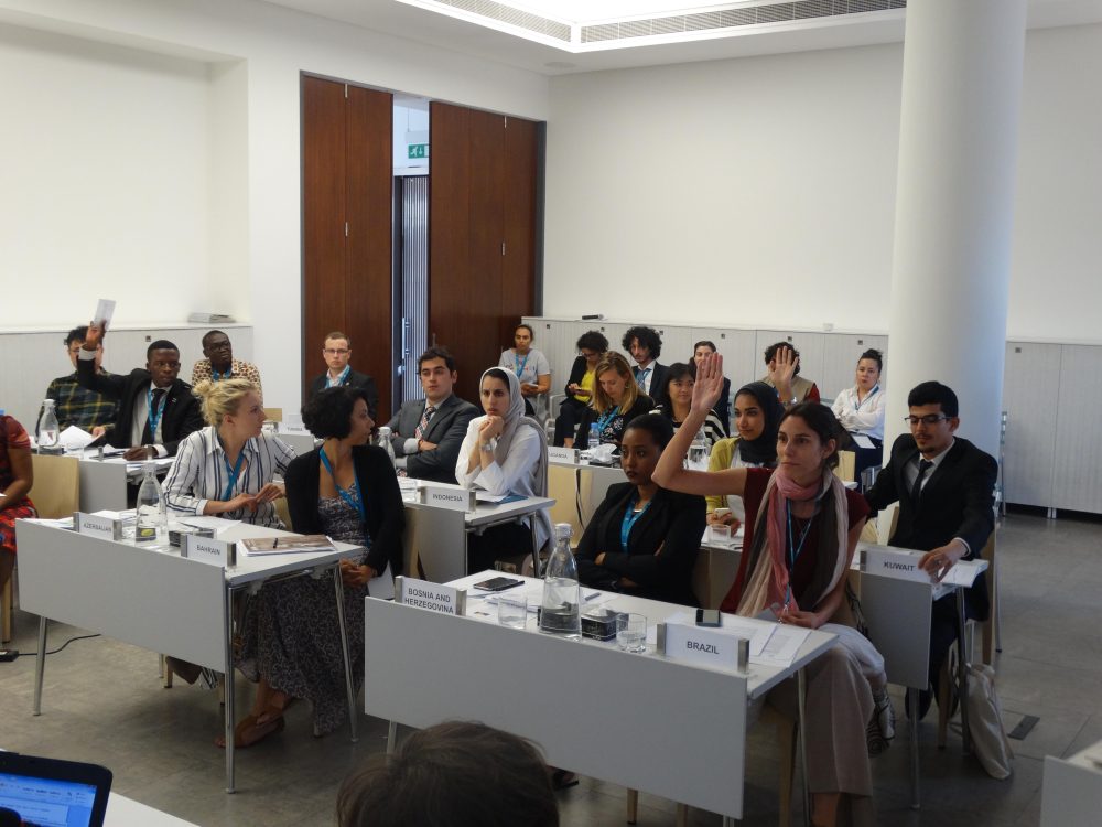 منتدى المهنيين الشباب للتراث العالمي يشارك في محاكاة لاجتماع لجنة في المركز الإقليمي العربي للتراث العالمي